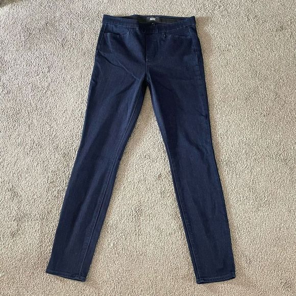 PAIGE Denim Stretch Hoxton High Rise Ultra Skinny Pull On Amorous Jeans Size 29 - Picture 1 of 7
